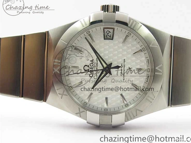 0423 Constellation 38mm SS VSF 1:1 Best Edition White Textured Dial on SS Bracelet A8500 Super Clone EasyCare 7919